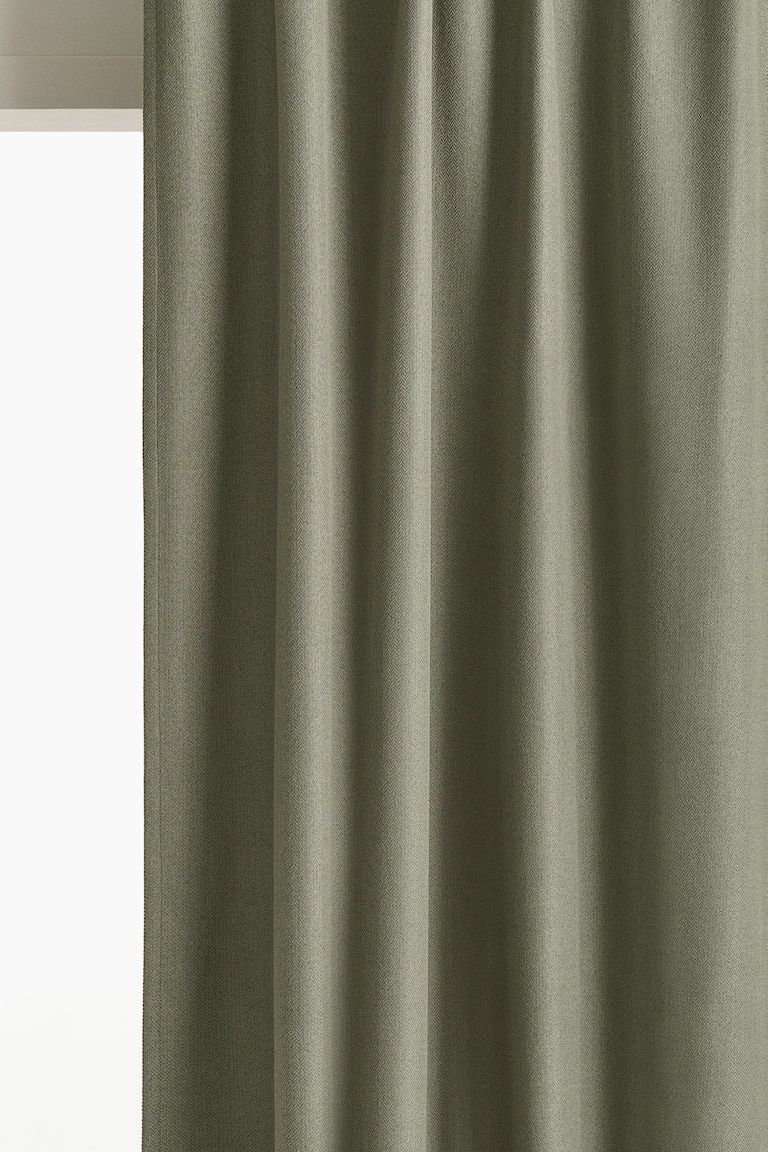 1-Pack Wide Blackout Herringbone Curtain Panel