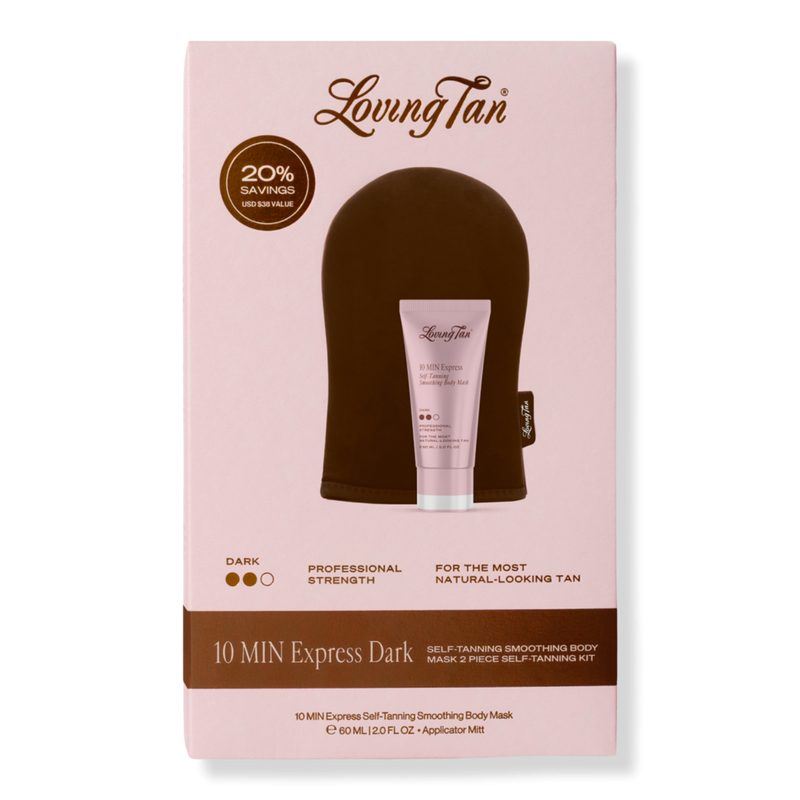 10 MIN Express Dark Self-Tanning Smoothing Body Mask 2 Piece Kit