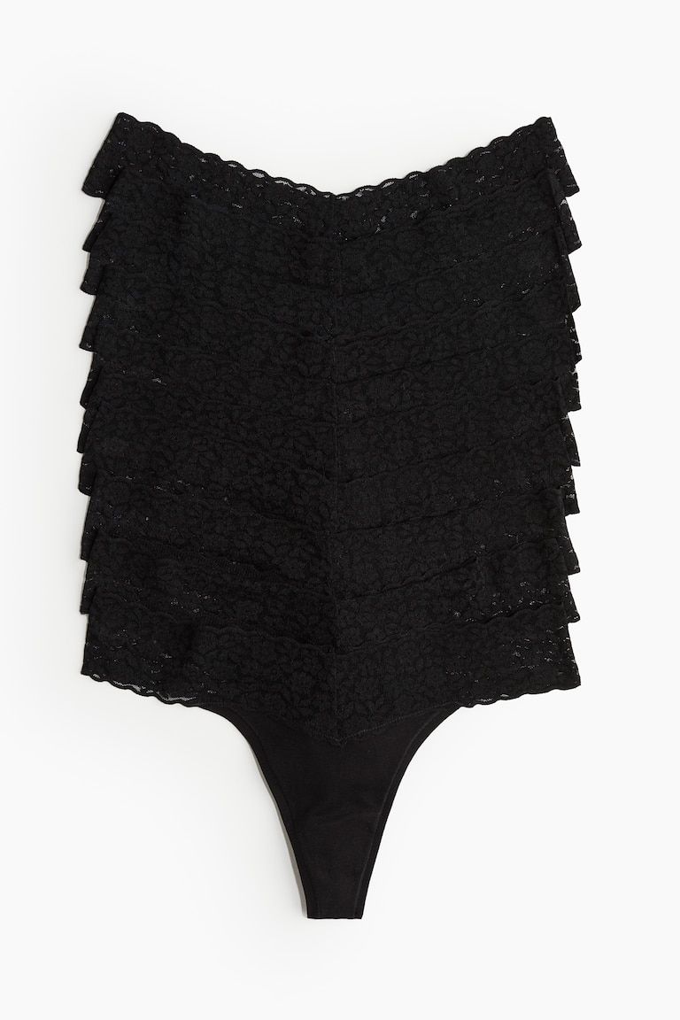 10-pack Lace Thong Briefs