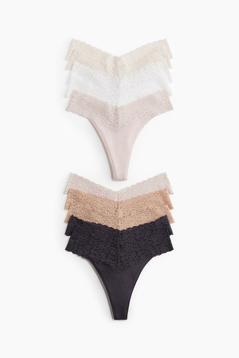 10-pack Lace Thong Briefs