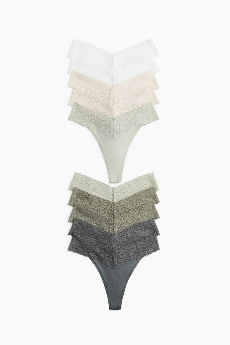 10-pack Lace Thong Briefs