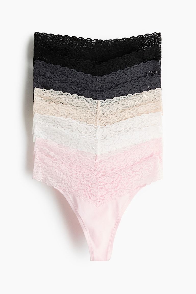 10-pack Lace Thong Briefs
