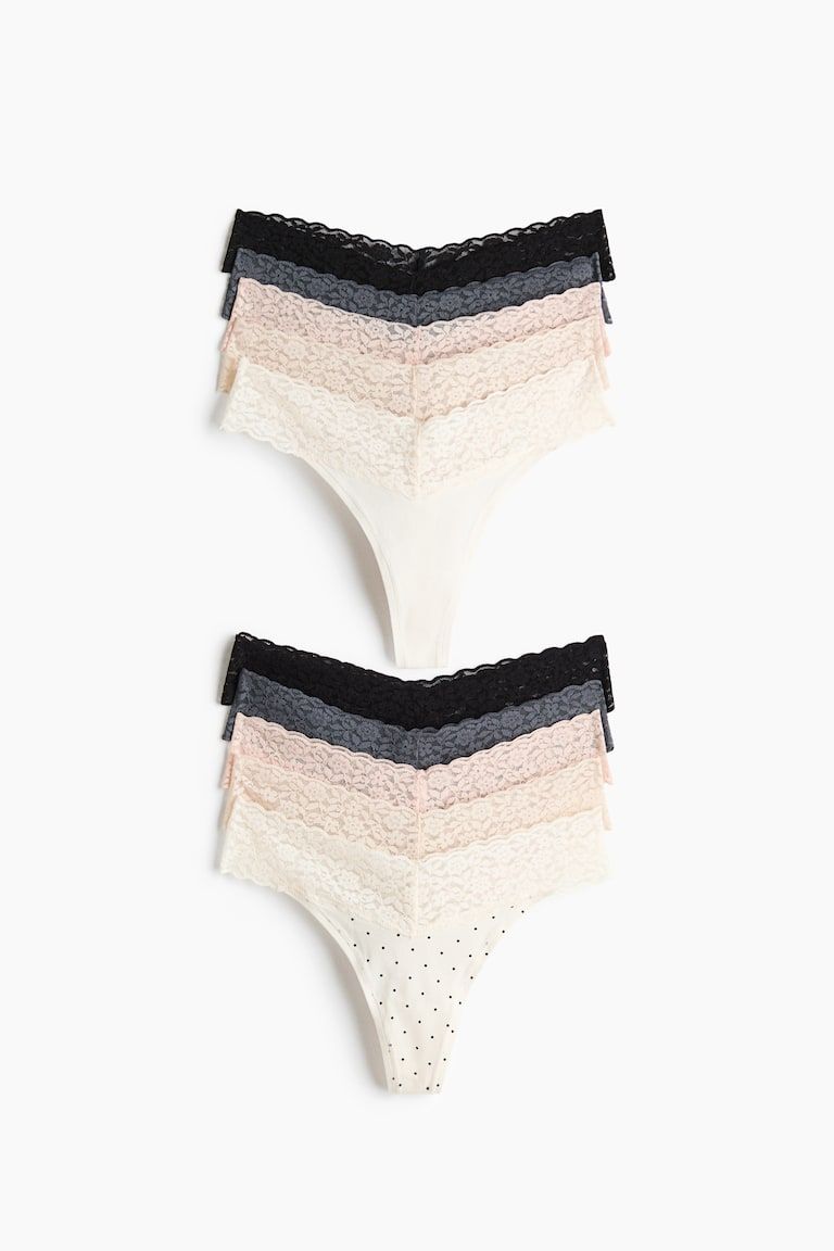 10-pack Lace Thong Briefs