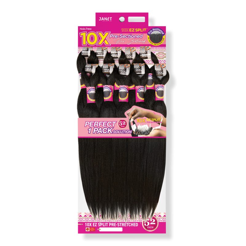 10X EZ Split Pre-Stretched 52" Braiding Hair - 1