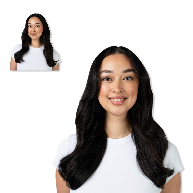 16" Clip-in Human Hair Extensions - Espresso