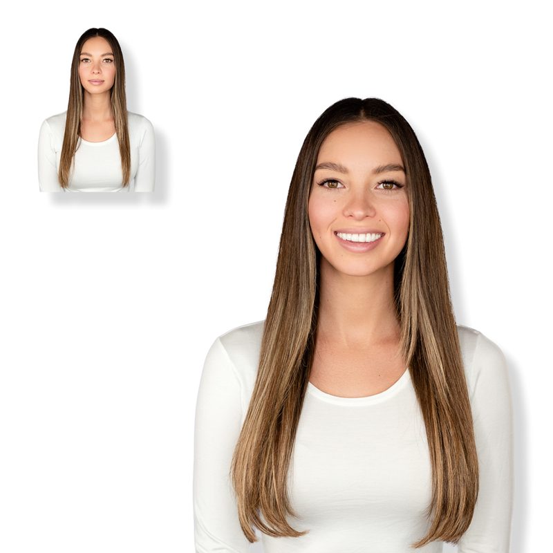18'' Clip-in Human Hair Extension - Peanut Butter Cup