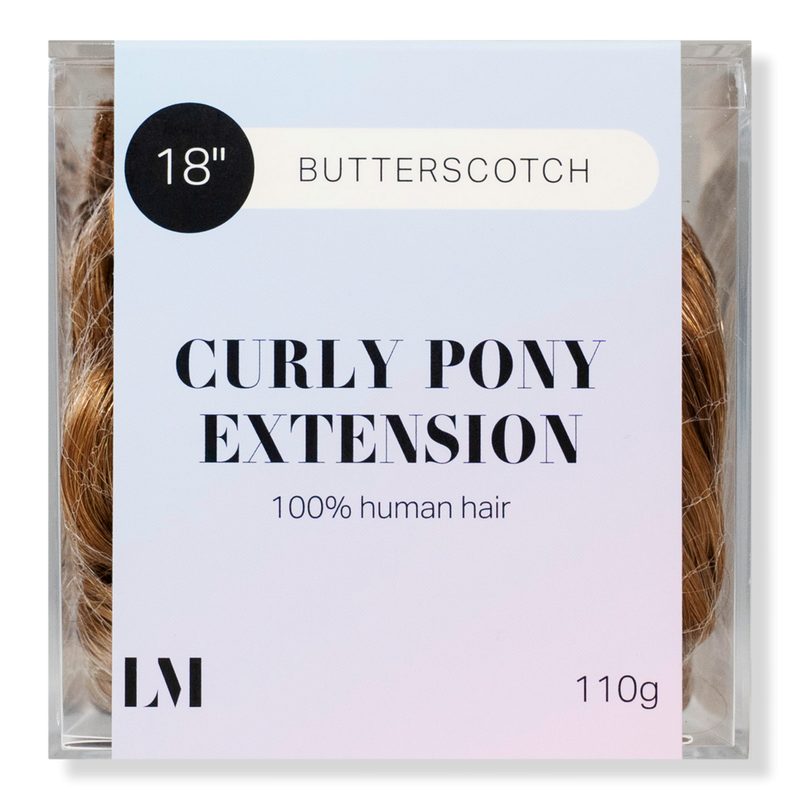 18" Curly Human Hair Ponytail - Butterscotch