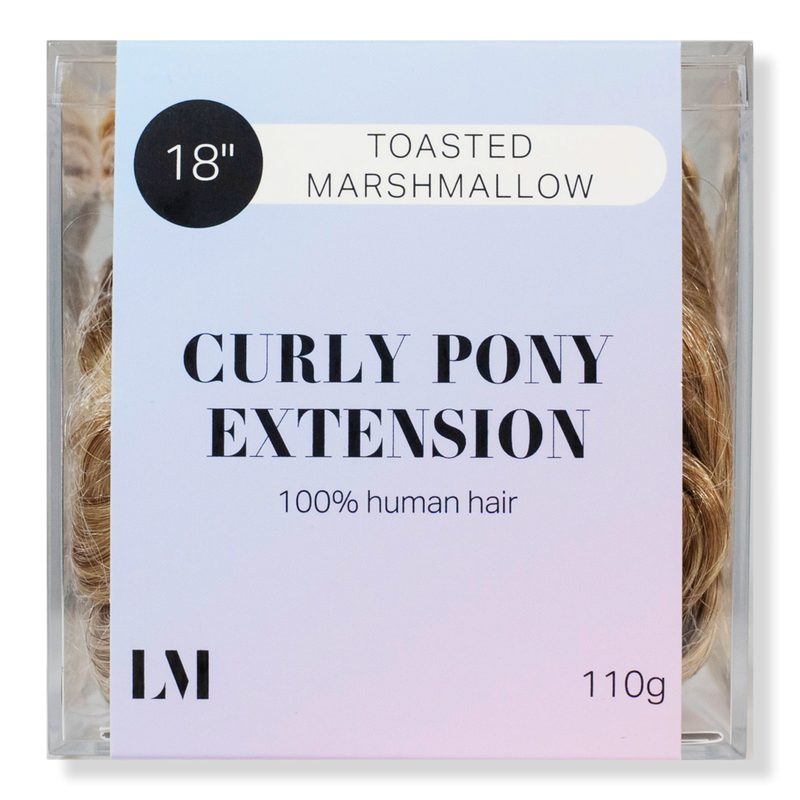 18" Curly Human Hair Ponytail - Toasted Marshmallow