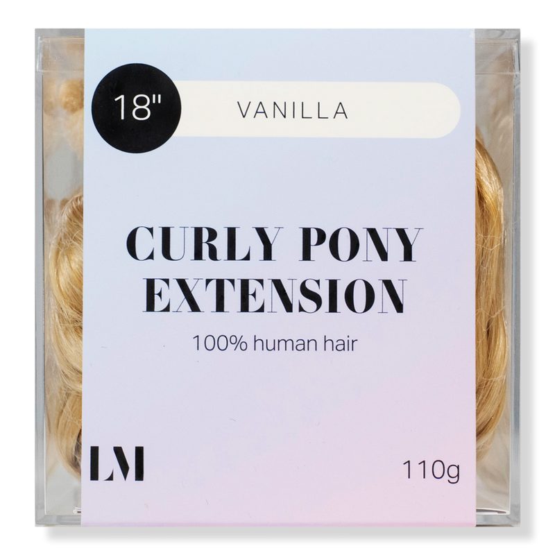 18" Curly Human Hair Ponytail - Vanilla