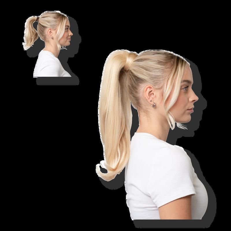 18" Human Hair Ponytail - Vanilla