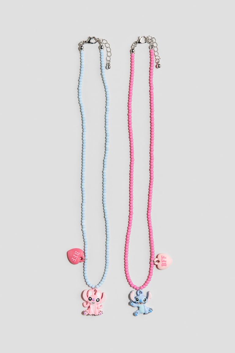 2-Pack Beaded Charm Necklaces