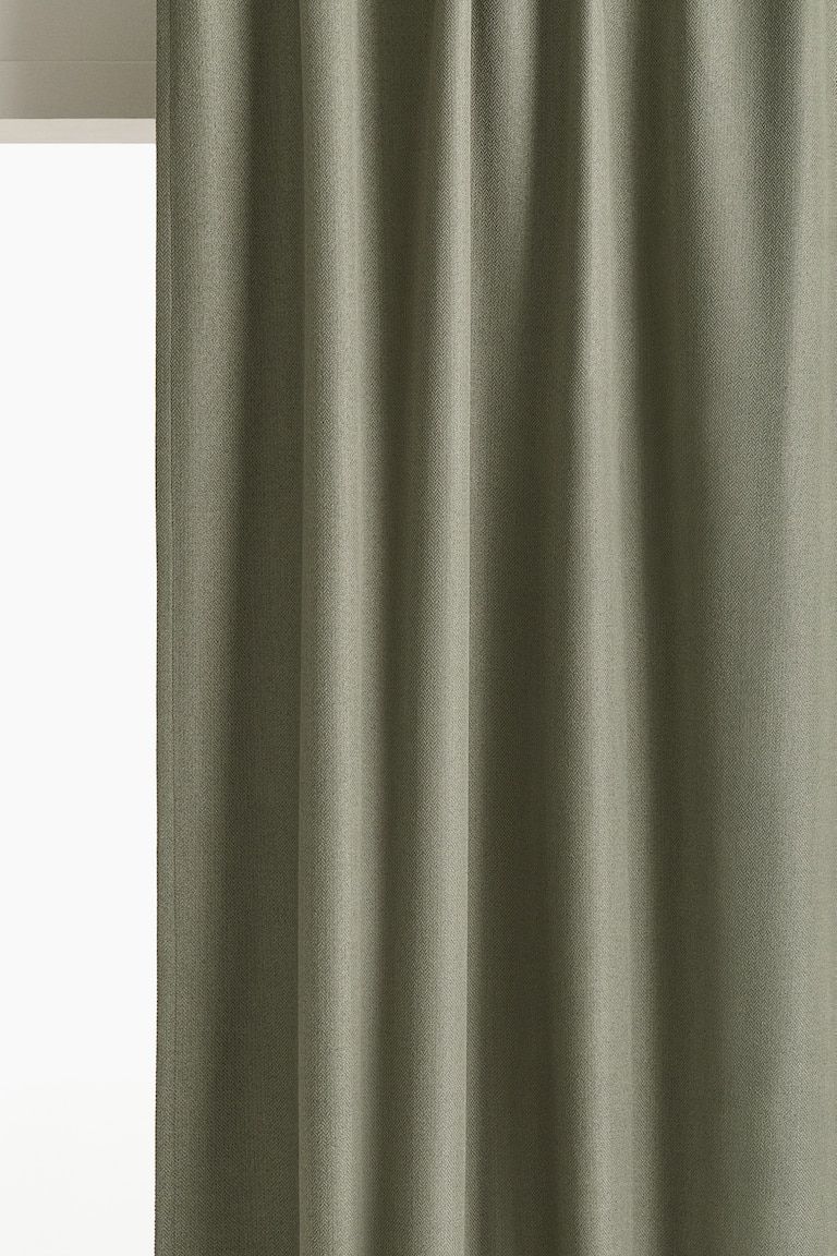 2-Pack Blackout Herringbone Curtain Panels
