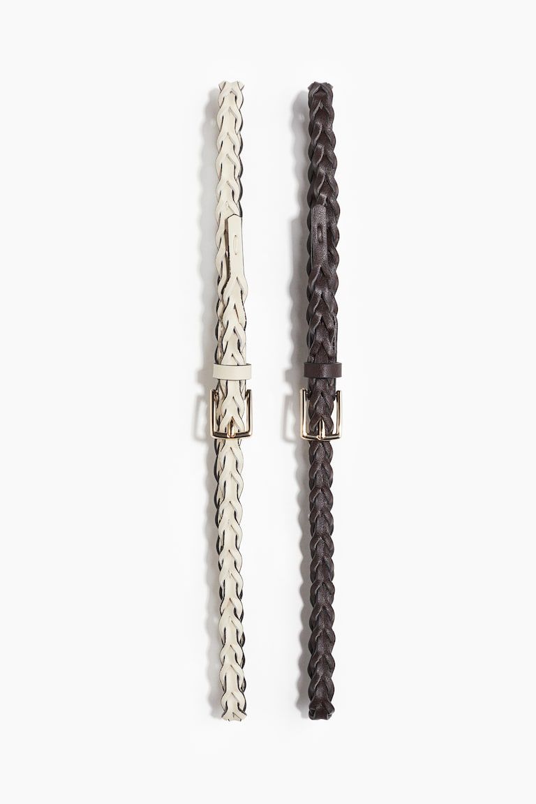 2-Pack Braided Waist Belts