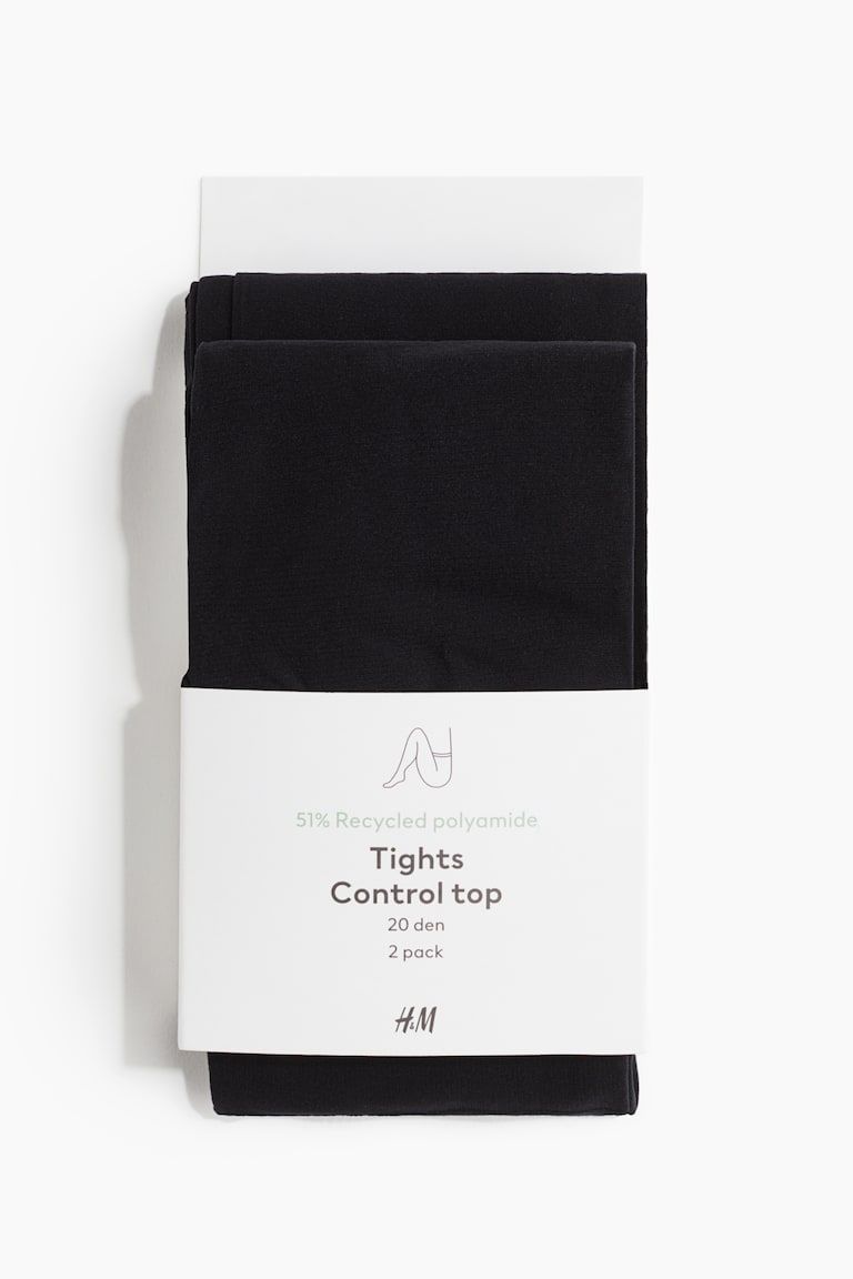 2-pack Control-Top Tights 20 Denier