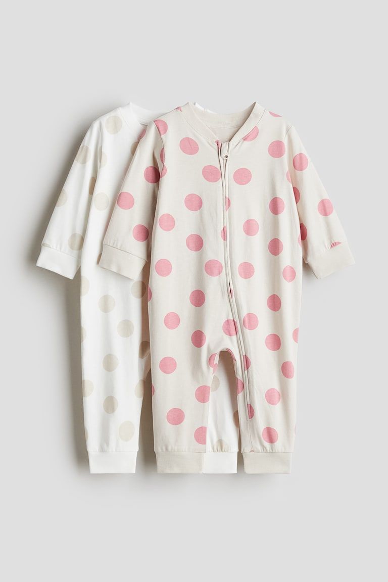2-pack Cotton Pajama Jumpsuits