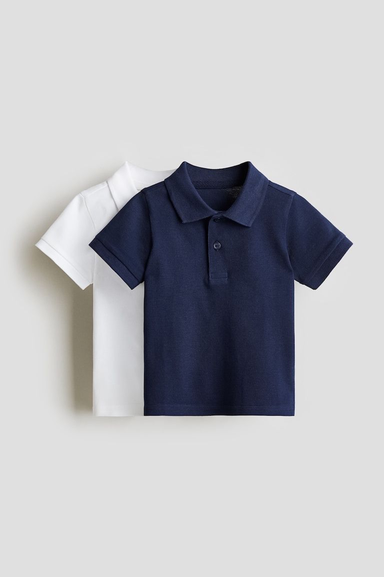 2-Pack Cotton Polo Shirts