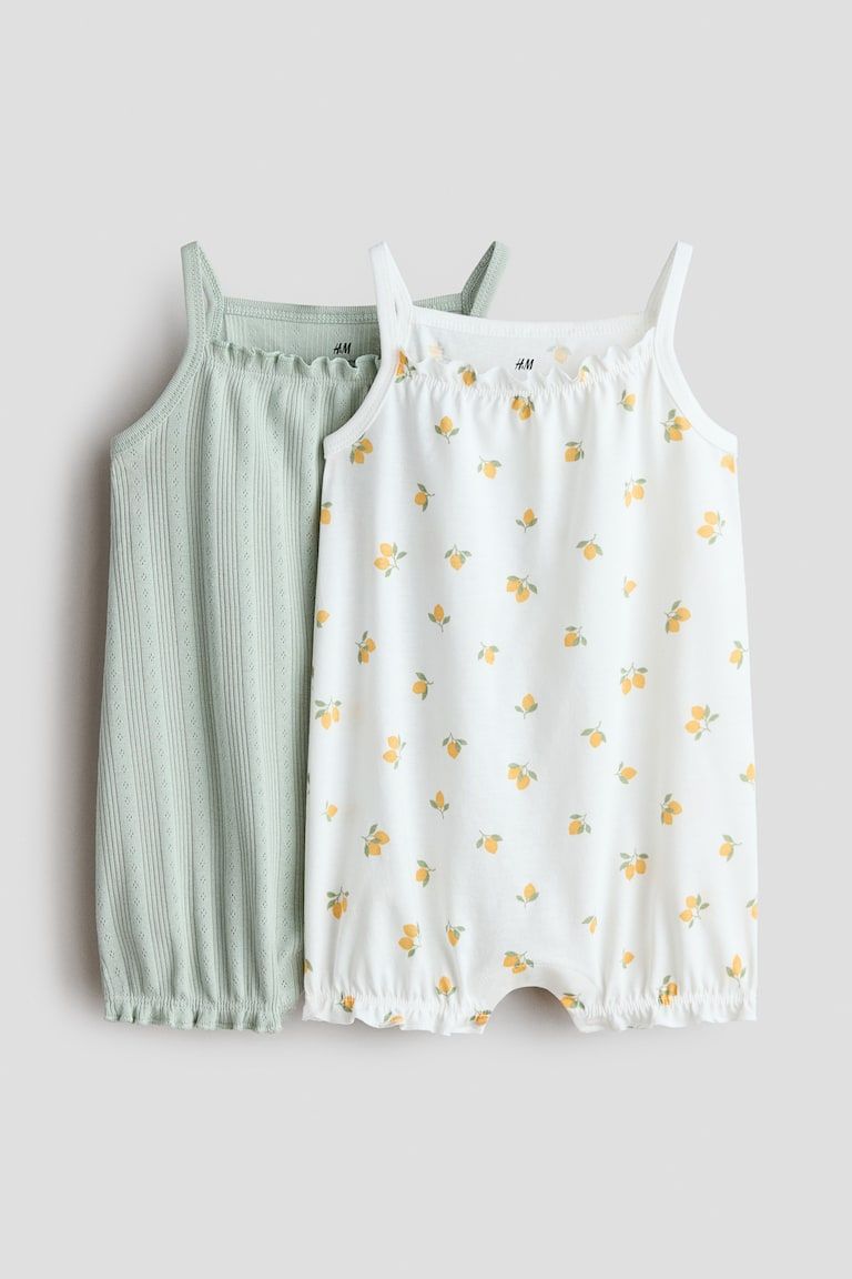 2-Pack Cotton Romper Suits