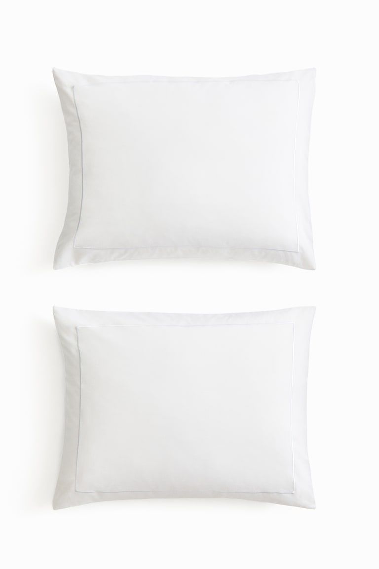 2-Pack Cotton Sateen Pillowcases