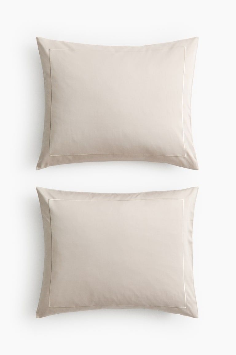 2-Pack Cotton Sateen Pillowcases