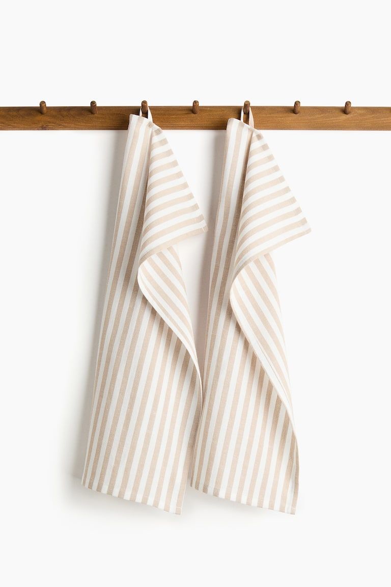 2-Pack Linen-Blend Tea Towels