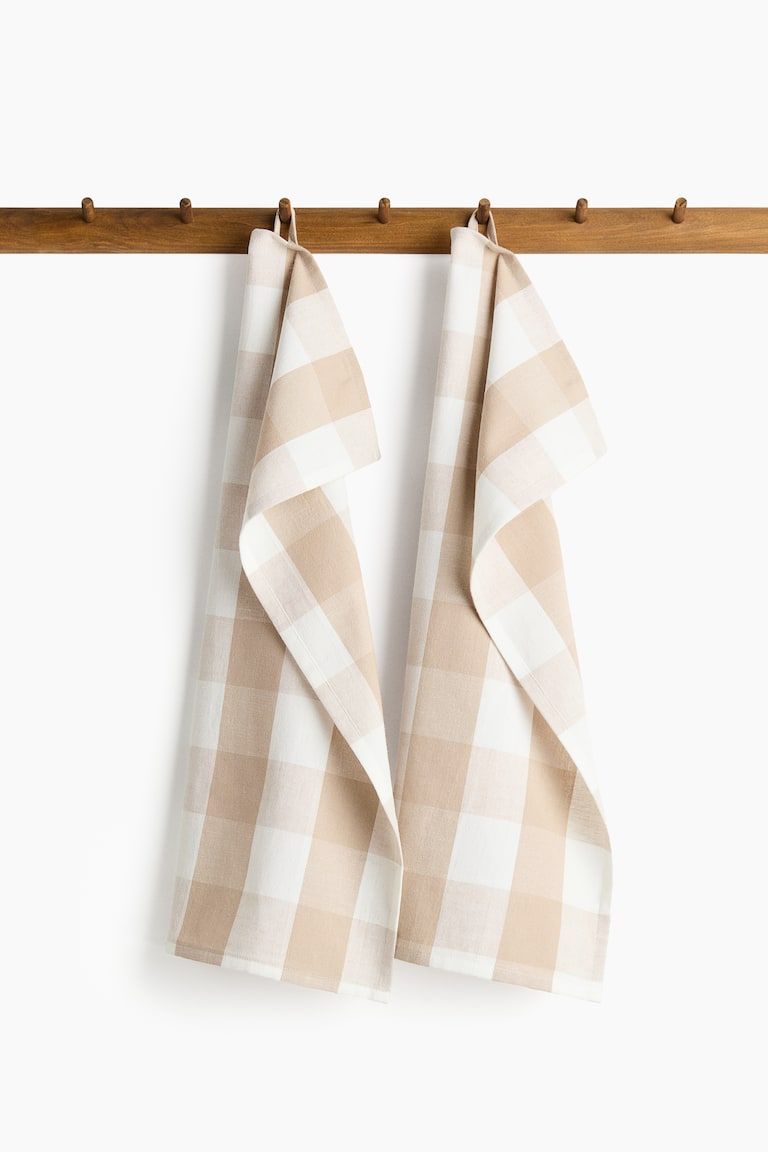2-Pack Linen-Blend Tea Towels