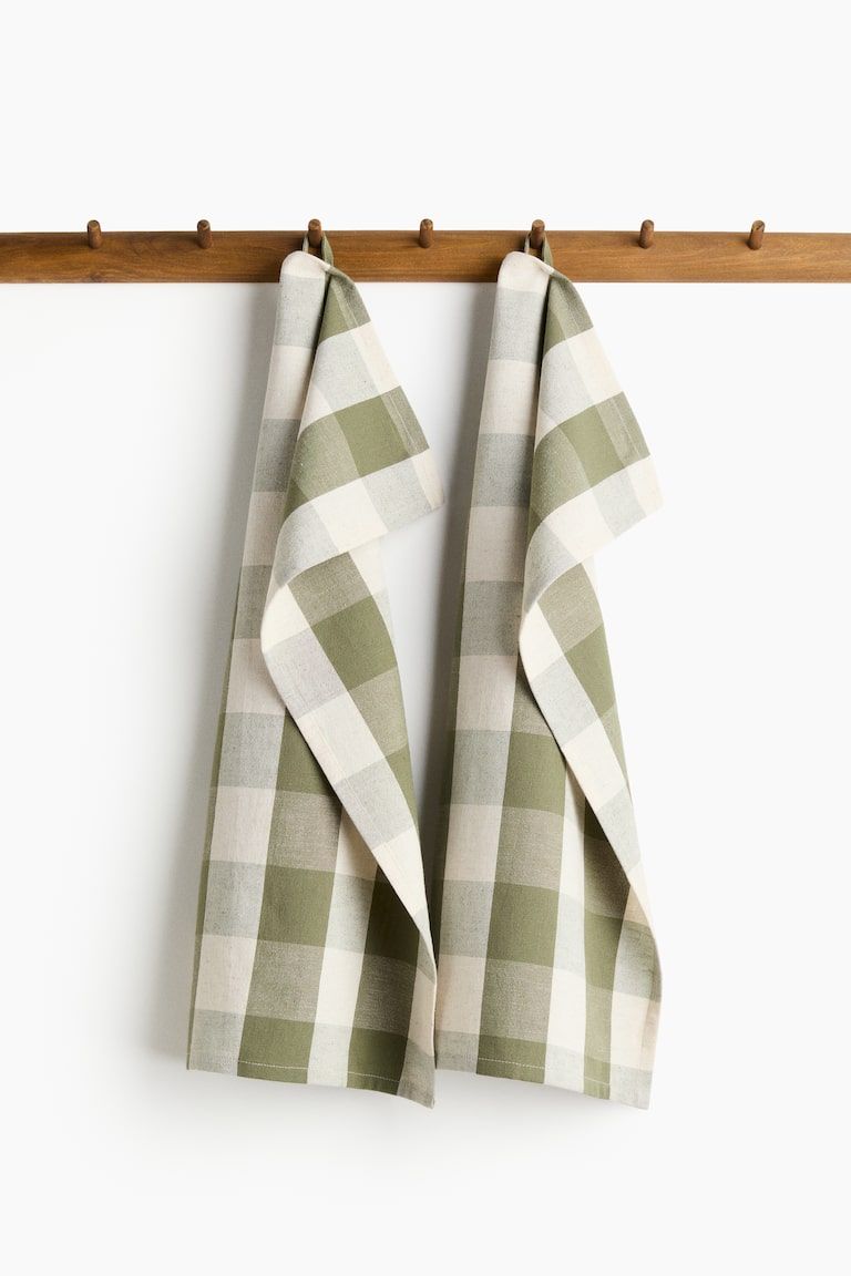 2-Pack Linen-Blend Tea Towels