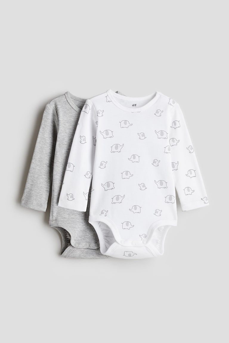 2-pack Long-sleeved Bodysuits