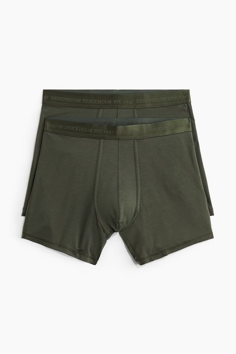 2-Pack Mid-Length Boxer Briefs with Lycra®