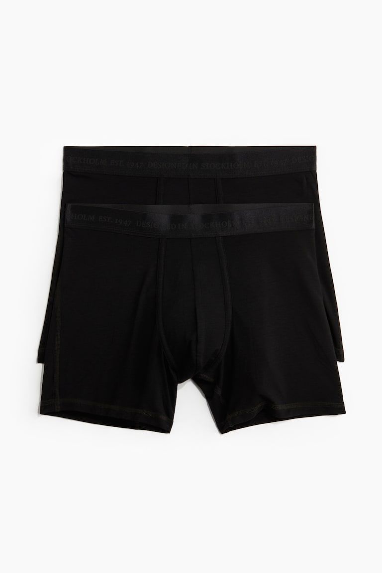 2-Pack Mid-Length Boxer Briefs with Lycra®