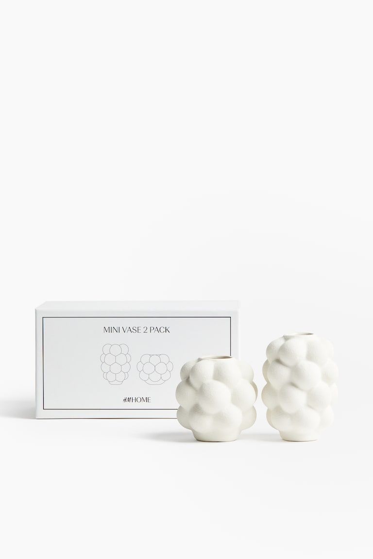 2-Pack Mini Stoneware Vases