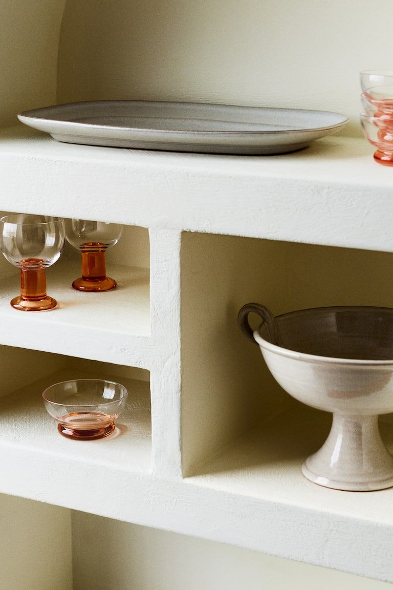2-Pack Mouth-Blown Glass Serving Bowls