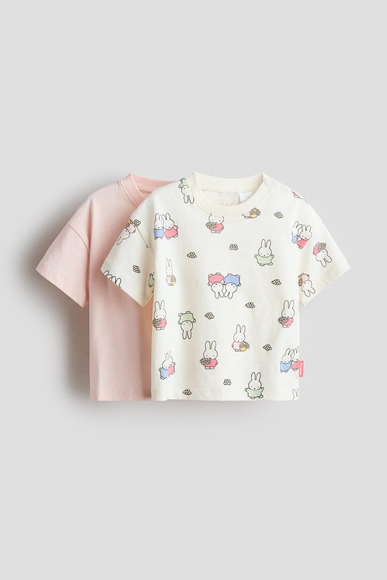 2-Pack Printed Cotton T-Shirts