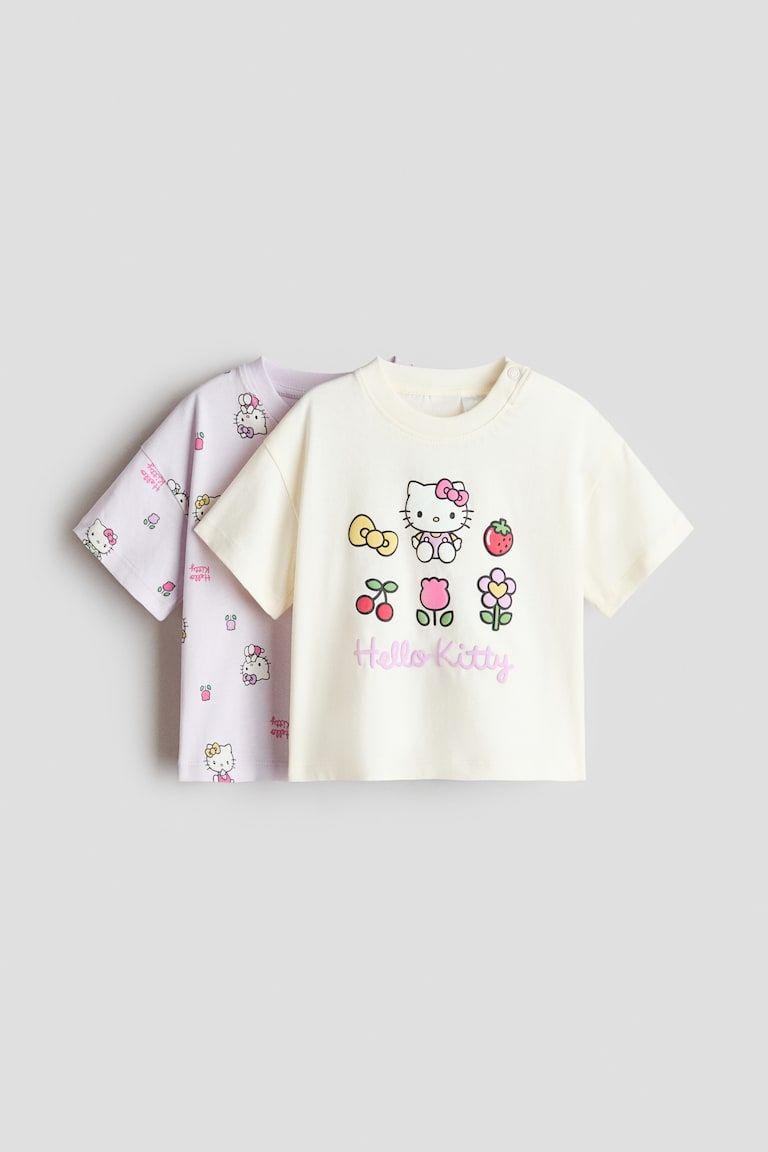 2-Pack Printed Cotton T-Shirts