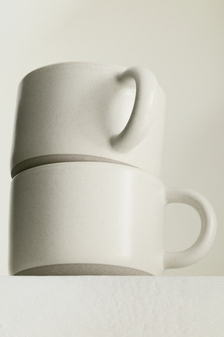 2-Pack Reactive-Glaze Stoneware Mugs