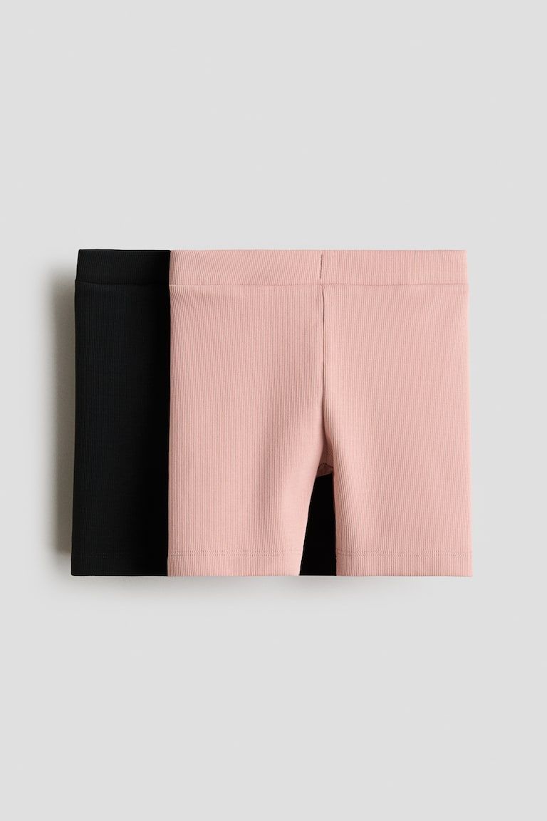 2-Pack Ribbed Bike Shorts
