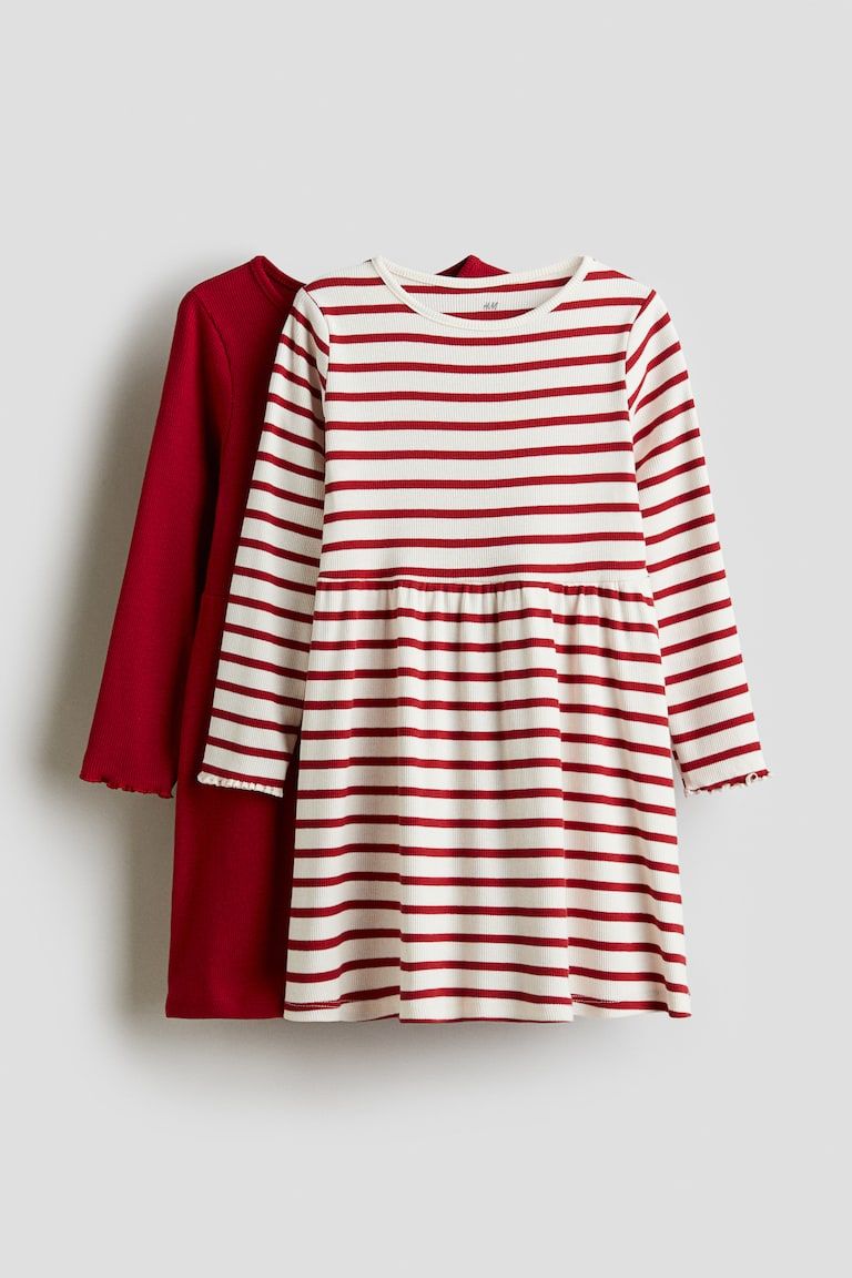 2-Pack Ribbed Cotton Dresses