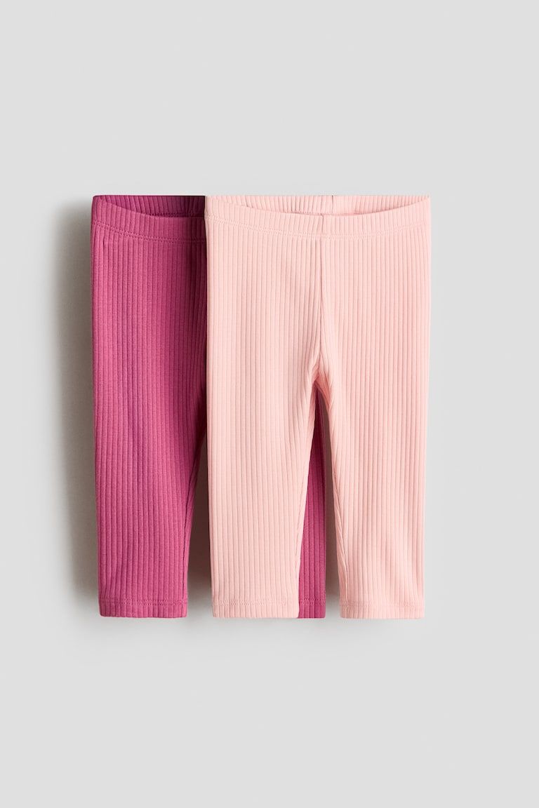 2-Pack Ribbed Cotton Leggings