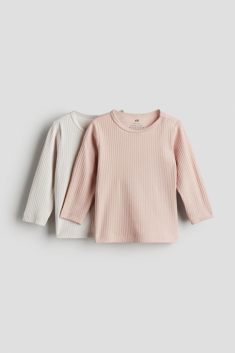 2-pack Ribbed Jersey Shirts