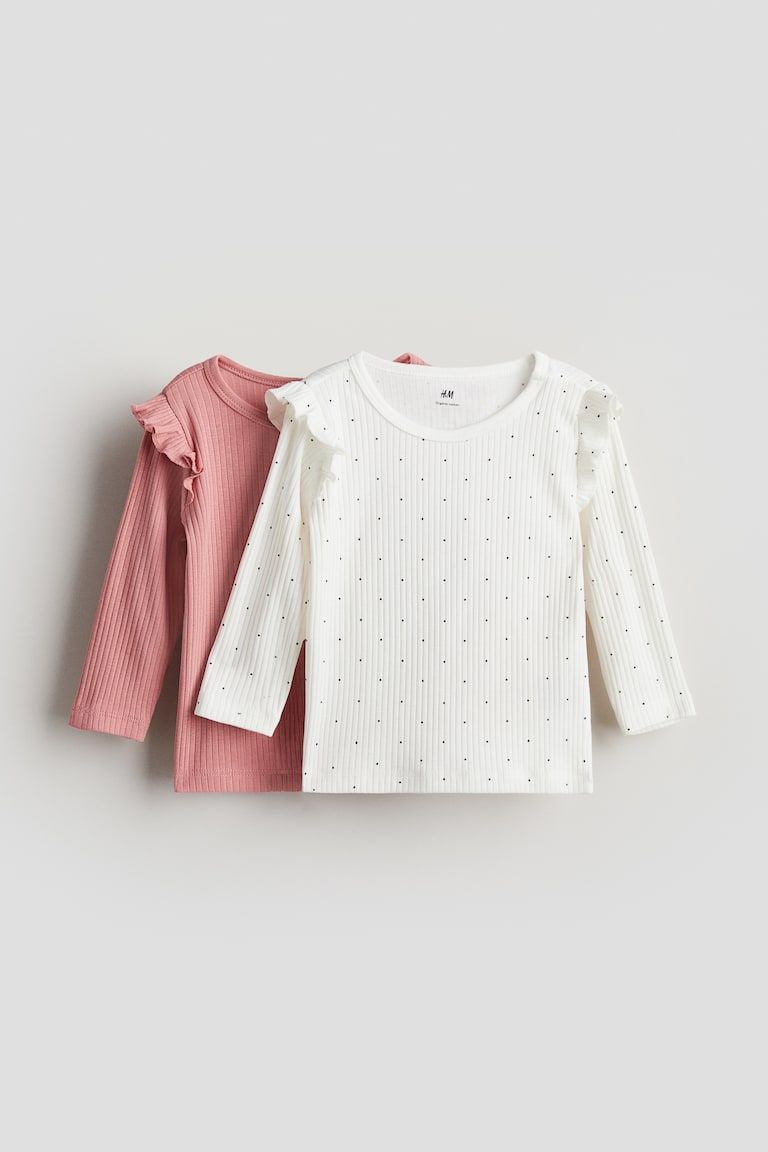 2-pack Ribbed Jersey Shirts