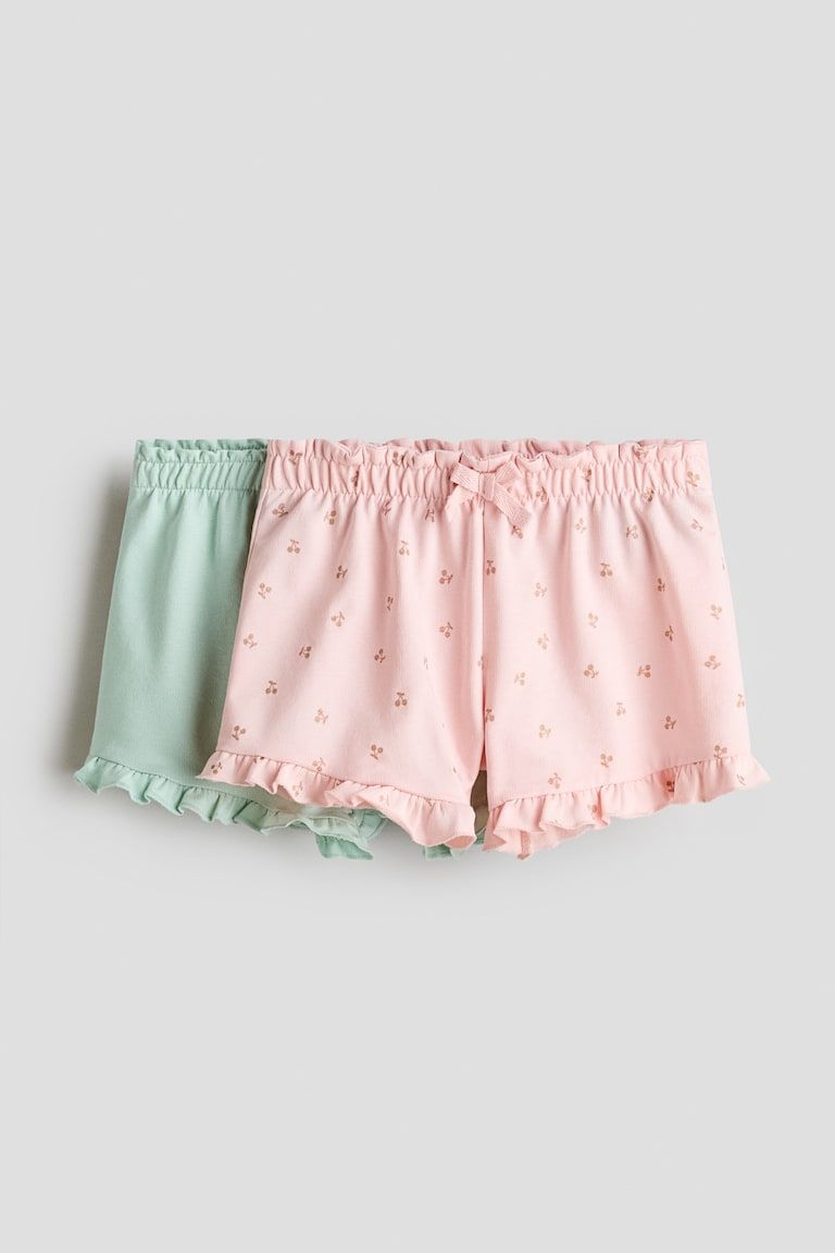 2-Pack Ruffle-Trimmed Sweatshorts