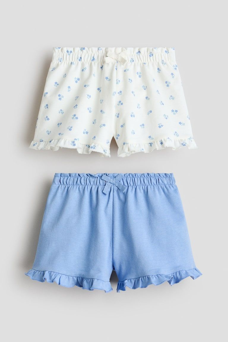 2-Pack Ruffle-Trimmed Sweatshorts