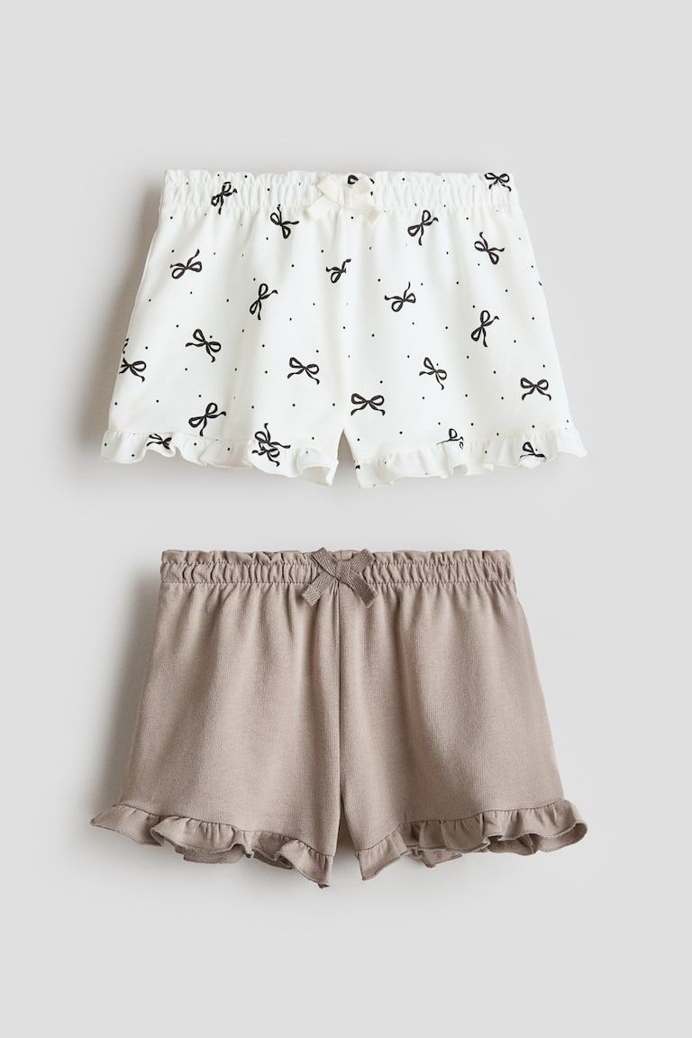 2-Pack Ruffle-Trimmed Sweatshorts