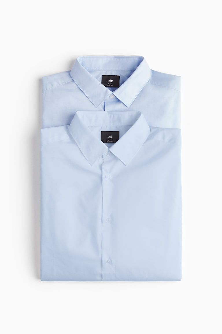 2-Pack Slim-Fit Easy-Iron Shirts