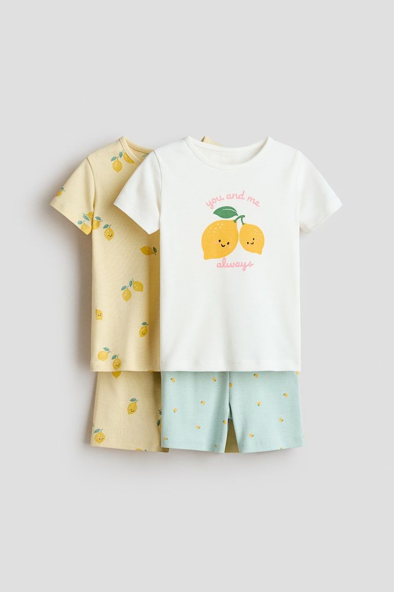 2-pack Snug Fit Printed Jersey Pajamas
