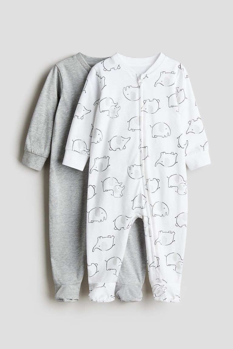 2-pack Zip-up Pajama Jumpsuits