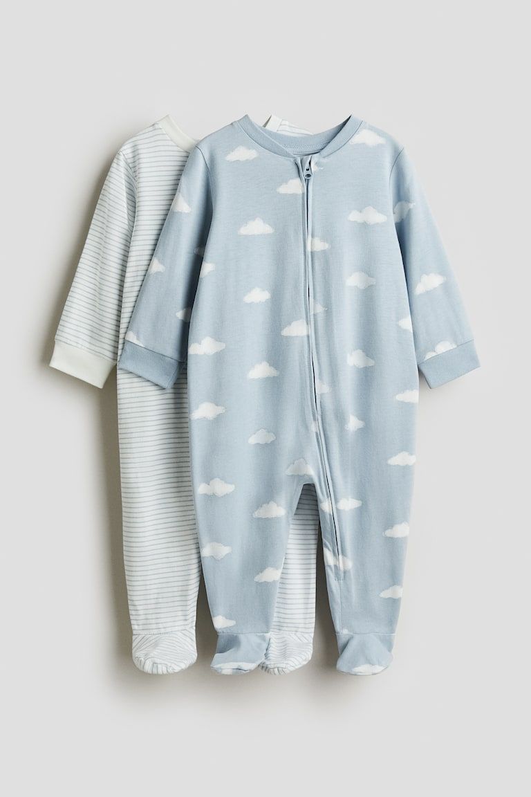 2-pack Zip-up Pajama Jumpsuits
