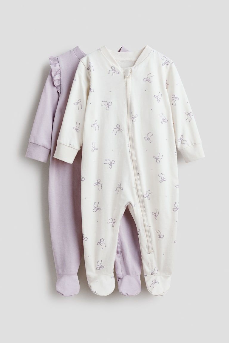 2-pack Zip-up Pajama Jumpsuits