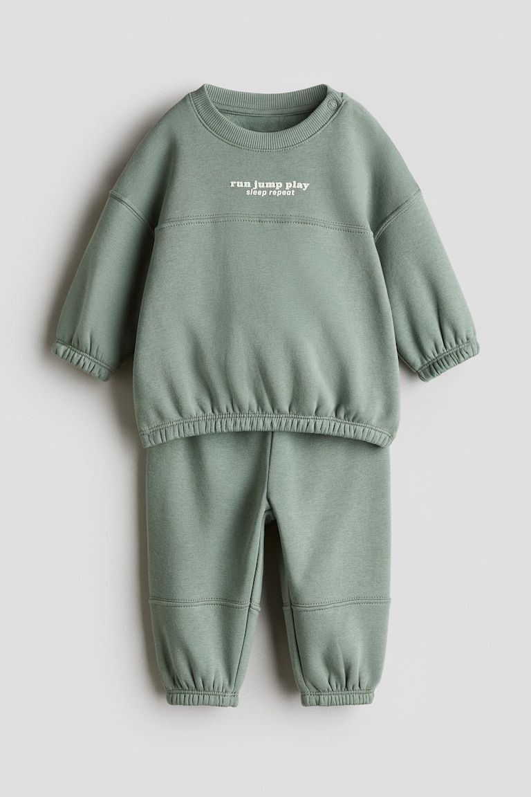 2-Piece Brushed-Inside Sweatsuit