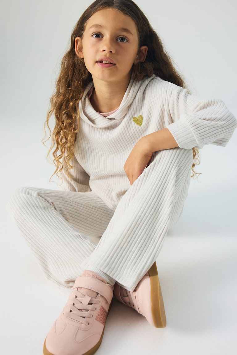 2-Piece Brushed Rib-Knit Set