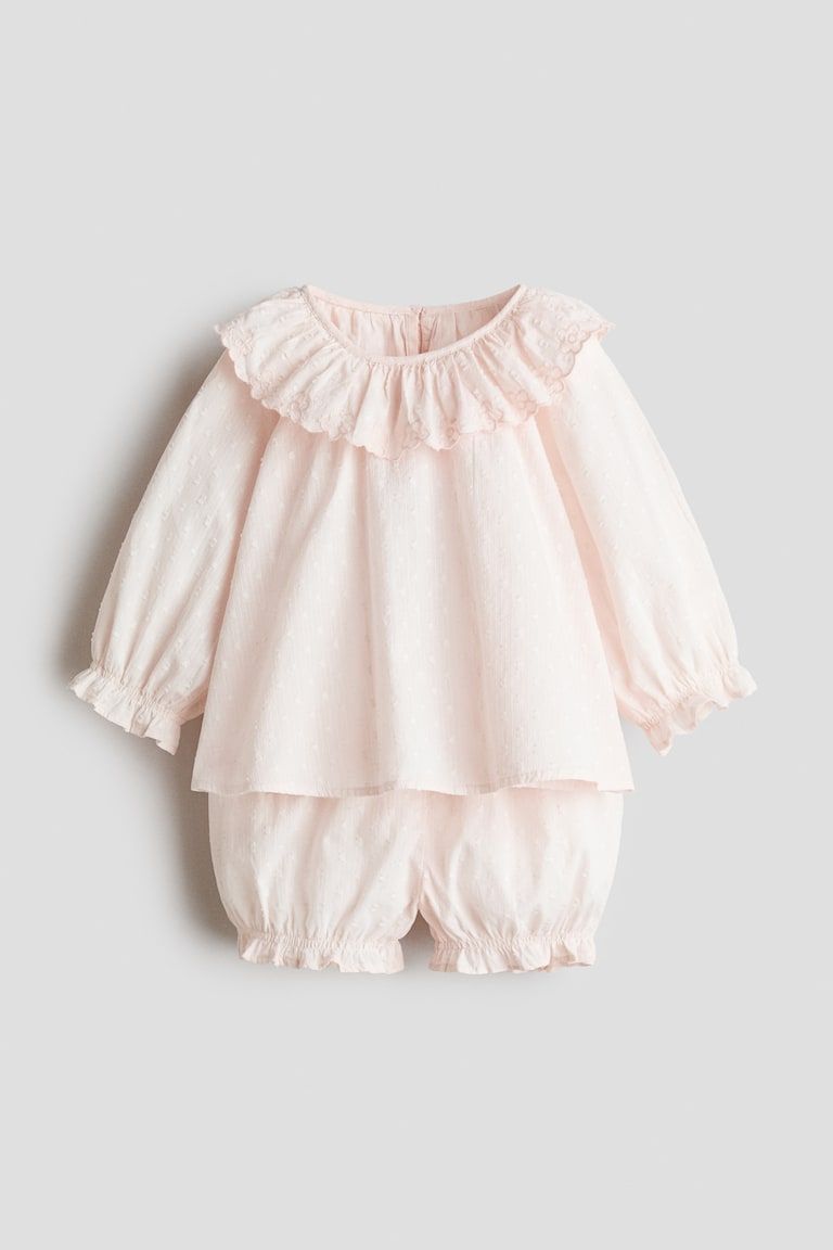 2-Piece Cotton Plumeti Set